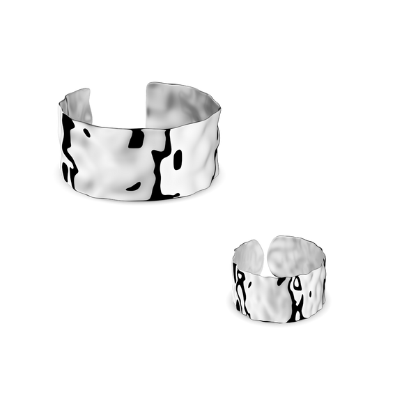 Avelore Noem Duo Silver Bangle and Ring